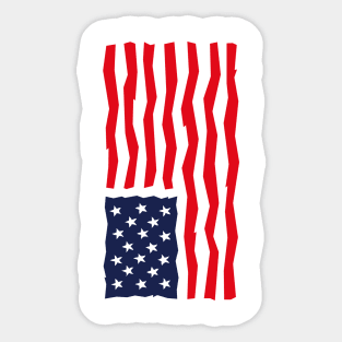 Stars And Stripes / USA / Flag (Rotated) Sticker